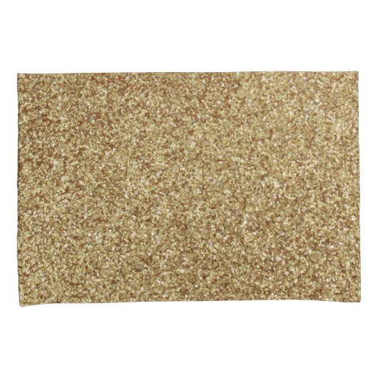 ユニコーンパーソナライズされた金ゴールドグリッター枕ケース 枕カバー (正面右)