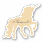 ユニコーンパーソナライズされた シール (正面)