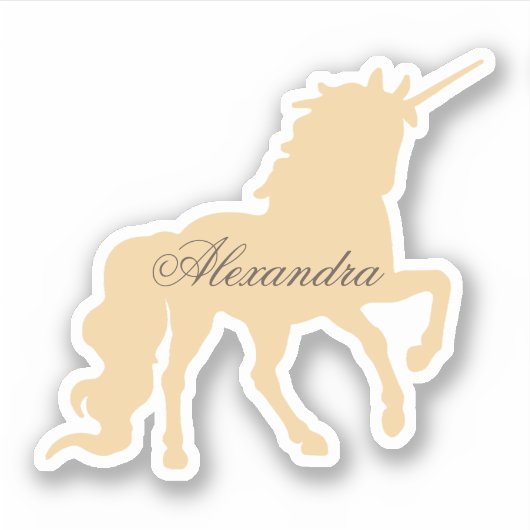 ユニコーンパーソナライズされた シール (正面)
