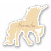 ユニコーンパーソナライズされた シール (正面)