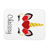 ユニコーンパーソナライズされた マグネット (横)