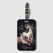 ユニコーンパーソナライズされた ラゲッジタグ (正面縦)