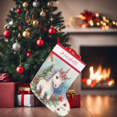 ユニコーンパーソナライズされた ラージクリスマスストッキング