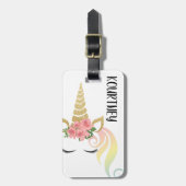 ユニコーンパーソナライズされた |魔法のピガーリーンク ラゲッジタグ (正面縦)