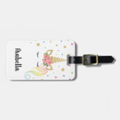 ユニコーンパーソナライズされた |魔法のピガーリーンク ラゲッジタグ (正面横)