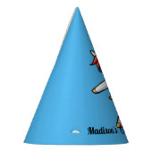 ユニコーンパーティーのような青い誕生日 パーティーハット (左)