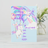 ユニコーンパーティーの招待状 招待状 (スタンド正面)