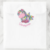 ユニコーンパーティーパープルクラシックラウンドステッカー ラウンドシール (バッグ)