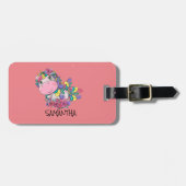 ユニコーンパーティーピンクラゲッジタグ ラゲッジタグ (正面横)