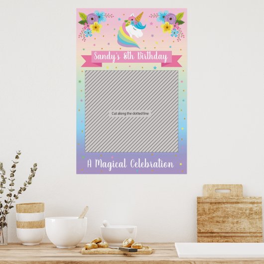 ユニコーンパーティーフレーム小道具 - フォトブース用 ポスター (キッチン)