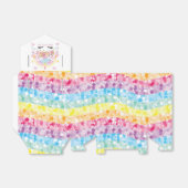 ユニコーンパーティーレインボーグリッター パーソナライズされた フェイバーボックス (折り畳みなし)