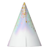 ユニコーンパーティーレインボー1歳の誕生日お洒落女子 パーティーハット (裏面)