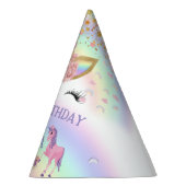 ユニコーンパーティーレインボー1歳の誕生日お洒落女子 パーティーハット (右)