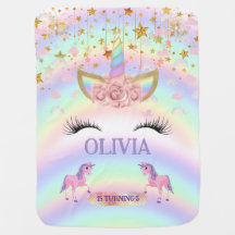 ユニコーンパーティーレインボー1歳の誕生日お洒落女子