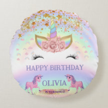 ユニコーンパーティーレインボー1歳の誕生日お洒落女子