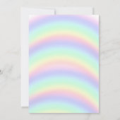 ユニコーンパーティーレインボー1歳の誕生日　幻想的な女の子 招待状 (裏面)