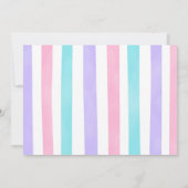 ユニコーンパーティー写真招待状 招待状 (裏面)