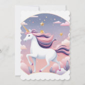 ユニコーンパーティー招待状ユニコーン誕生日 招待状 (裏面)