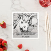 ユニコーンパーティー紙 スタンダードカクテルナプキン (インサイチュ)