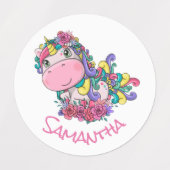 ユニコーンパーティー紫ラベル ラベル (デザイン1)