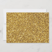 ユニコーンパーティー金ゴールドマジカル誕生日 招待状 (裏面)