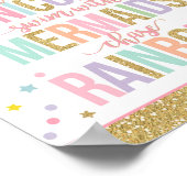 ユニコーンパーティー飾り ユニコーンパーティーサイン ポスター (角)