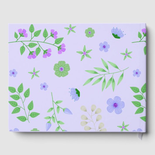 ユニコーンパープルグリッターパーソナライズされたベビーシャワー ゲストブック (裏面)