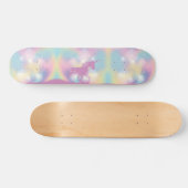 ユニコーンパープルスパークルプリンセスパープルピンクパステル スケートボード (横)