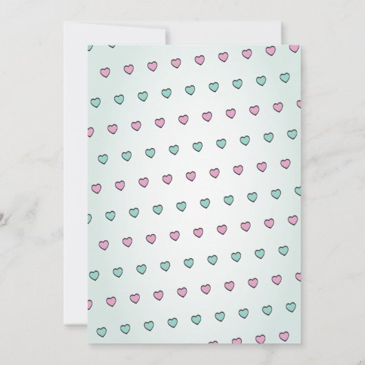 ユニコーンパープルバースデーパーティツインズガールズ招待状 招待状 (裏面)