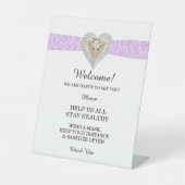 ユニコーンパープルレース結婚の安全性 台座サイン (正面)