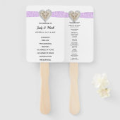 ユニコーンパープルレース結婚式 プログラムファン ハンドファン (正面&裏面)