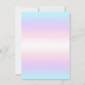 ユニコーンパールガールユニコーンベビーシャワー 招待状 (裏面)