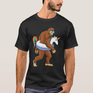 ユニコーンビグフットサスカッチプールパーティーボーイズガールズフー Tシャツ