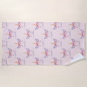 ユニコーンビーチタオル ビーチタオル (正面)