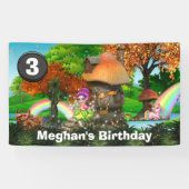 ユニコーンピクシー虹のファンタジーウッドランドDIY時代 横断幕 (横)