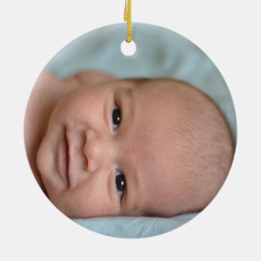 ユニコーンピンクかわいいスターカスタムズ写真少女 セラミックオーナメント (裏面)