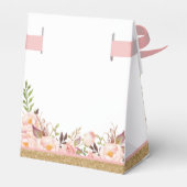 ユニコーンピンクと金ゴールド誕生日パーティーのオフィシャルボックス フェイバーボックス (裏面サイド)