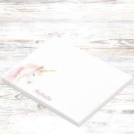 ユニコーンピンクのホワイトネーム女の子 ポストイット