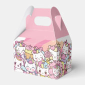 ユニコーンピンクの誕生日パーティー フェイバーボックス (裏面サイド)