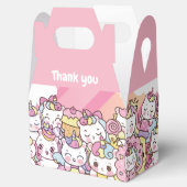 ユニコーンピンクの誕生日パーティー フェイバーボックス (オープン)