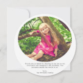 ユニコーンピンクバレリーナ誕生日パーティーありがとう サンキューカード (裏面)