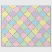 ユニコーンピンクパープルグリッターガーリー誕生日 ラッピングペーパー (フラット)