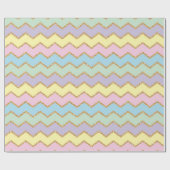 ユニコーンピンクパープルグリッタージグザグガール誕生日 ラッピングペーパー (フラット)