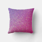 ユニコーンピンクパープルグリッタースパグラデーションークル クッション (裏面)