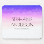 ユニコーンピンクパープルホログラフィー水彩抽象芸術 マウスパッド (正面)