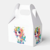ユニコーンピンクパープルレインボーお洒落ズ結婚ズ フェイバーボックス (裏面サイド)