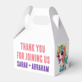 ユニコーンピンクパープルレインボーお洒落ズ結婚ズ フェイバーボックス