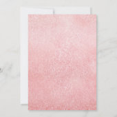 ユニコーンピンクフローラグリッターベビーシャワー 招待状 (裏面)