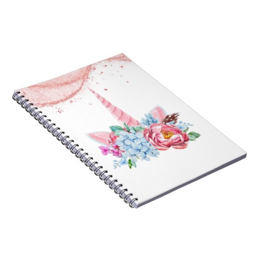 ユニコーンピンクフローラ新学期 ノートブック (右側)
