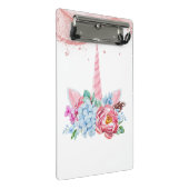 ユニコーンピンクフローラ新学期 ミニクリップボード (アングル)